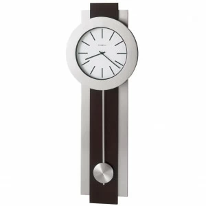 Часы настенные серебристые с маятником Howard Miller 625-279 Bergen HOWARD MILLER ДИЗАЙНЕРСКИЕ 00-3872915 Серебро