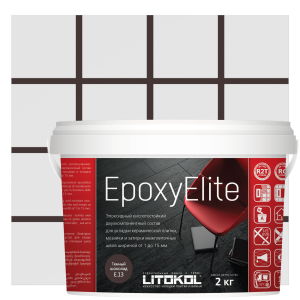 90359287 Затирка эпоксидная EpoxyElite E.13 цвет ТЁМНЫЙ ШОКОЛАД 2 кг STLM-0200109 LITOKOL