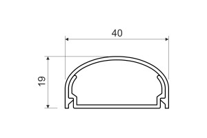16374252 Кабельный канал 40х19 ELEGANT LE 40_HD комплект 2 метра KOPOS