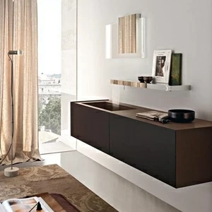 Toscoquattro Комплект мебели для ванной 06 с раковиной из мрамора TIME коричневый