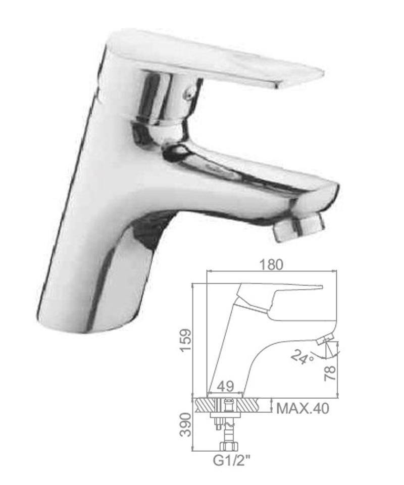 93818326 Смеситель для раковины L1040 STLM-0575932 LEDEME