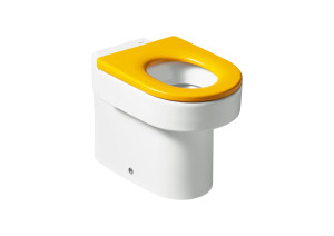 AZ47112000 Настенный детский туалет с двойным выпуском (включает желтую чашу и сиденье) ROCA Happening