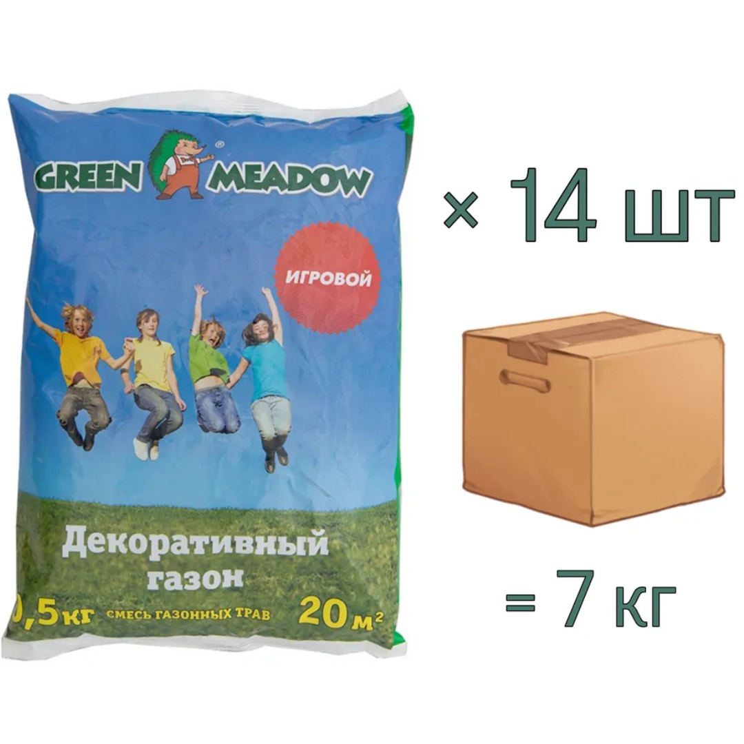 91010309 Семена газона игровой 0.5 кг х 14 шт 7 кг STLM-0438771 GREEN MEADOW