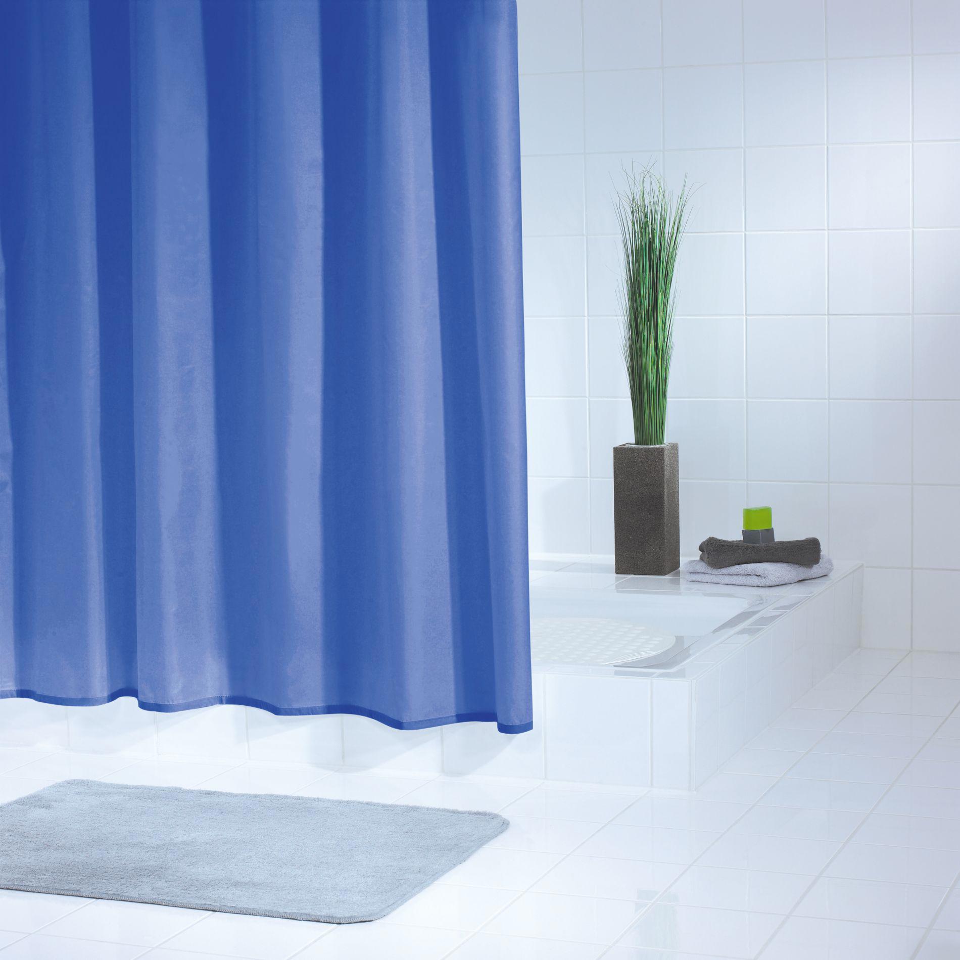 90255704 Штора для ванных комнат Standard синий/голубой 180х200см Шторка для ванной STLM-0152139 RIDDER