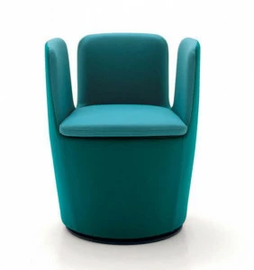 arflex Вращающееся кресло с обивкой из ткани с подлокотниками