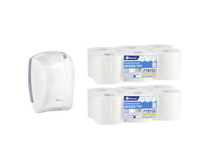PROMO120 Контейнер для туалетной бумаги CENTER PULL белый за 50 злотых нетто при покупке 2 упаковок туалетной бумаги TOP PTB703 Merida