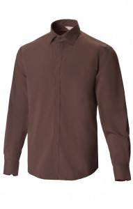62451 Рубашка мужская  chocolate El-Risto  Корпоративная одежда  размер 40/176-182