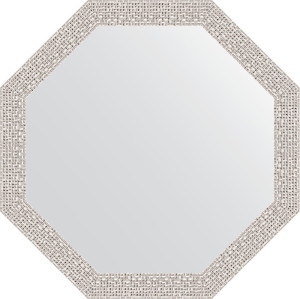 BY 3957 Зеркало в багетной раме - мозаика хром 46 mm EVOFORM Octagon