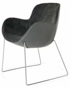 Italy Dream Design Санный стул из бархата с подлокотниками