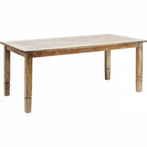 Обеденный стол деревянный с рисунком и фигурными ножками 140 см Desert Queen KARE DESERT 323088 Бежевый