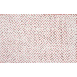 Коврик для ванной комнаты 50х80 см цвет белый/розовый SWENSA Lolly