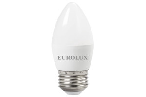 16278737 Светодиодная лампа LL-E-C37-6W-230-2,7K-E27/свеча, 6Вт, теплый белый, Е27 76/2/9 Eurolux