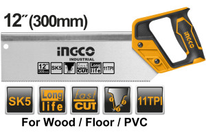 16651425 Ножовка по дереву 300 мм INDUSTRIAL HMBSB3038 INGCO