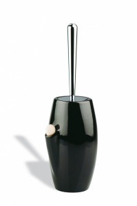 646(08-NE) Stil Haus Zefiro, напольный керамический ёрш с ароматизатором, цвет хром - черная керамика