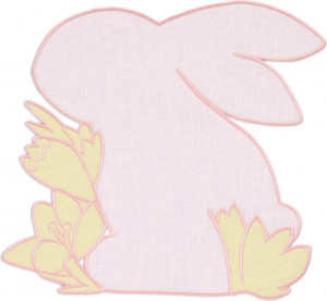 10677589 Truffle Bee Набор плейсматов Truffle Bee Easter Bunny Linen 40х43см, 2шт, розово-желтый, лен Ткань