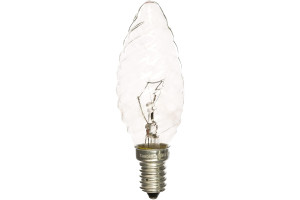 15590888 Лампа накаливания с прозрачной колбой, витая свеча 60/TC/CL/E14 MIC 11275 Camelion