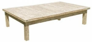 Il Giardino di Legno Низкий прямоугольный деревянный столик для сада White sand 6404