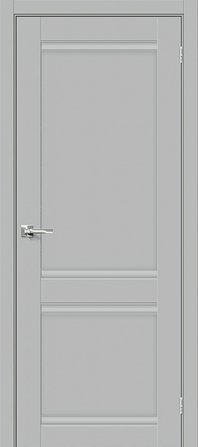 90910818 Межкомнатная дверь Парма 1211 глухая без замка и петель в комплекте 200x90см серый STLM-0420346 UBERTURE