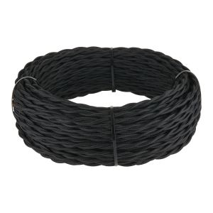 90845262 Ретро кабель витой 2х2.5 20 м цвет черный STLM-0410530 WERKEL