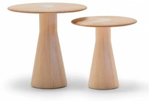 Andreu World Высокий круглый деревянный журнальный столик Reverse wood Me 5642/5643