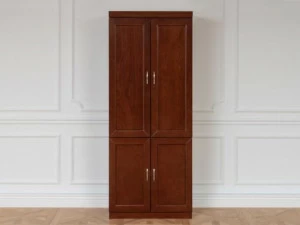 Arrediorg.it® Высокий офисный ящик для хранения из древесного волокна с распашными дверцами Prestige C828-2