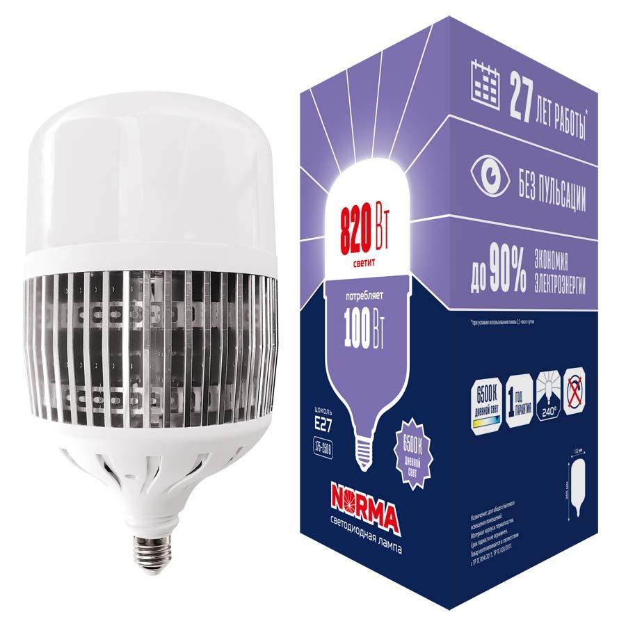 LED-M80-100W/6500K/E27/FR/NR Лампа LED сверхмощная E27 100W 6500K матовая UL-00006798 Volpe Norma LED-M80