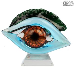 3907 ORIGINALMURANOGLASS Скульптура Третий глаз - Посмотри на меня - муранское стекло OMG 9 см
