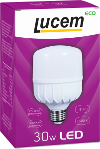 90644358 Лампа светодиодная LM-LCB FLLCB302765L E27 220 В 30 Вт цилиндр матовая 2400 Лм нейтральный белый свет STLM-0321368 LUCEM