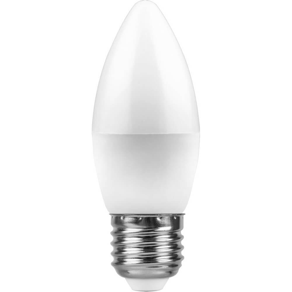 25945 Лампа светодиодная E27 11W 6400K Свеча Матовая LB-770 Feron