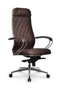 90668496 Офисное кресло M-edition экокожа цвет темно-коричневый STLM-0330960 МЕТТА