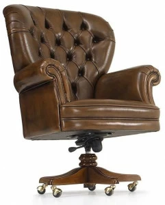 A.R. Arredamenti Стеганое кожаное кресло с 5 спицами Dolcevita 218
