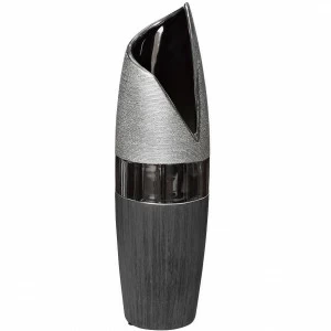 Ваза керамическая серая 40 см GARDA DECOR - 033944 Серый;черный