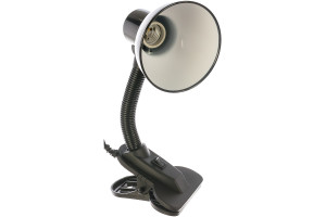 15609003 Настольный светильник с прищепкой, черный 230В, 60Вт, E27, ЛОН UF-320 C02 12362 Ultraflash