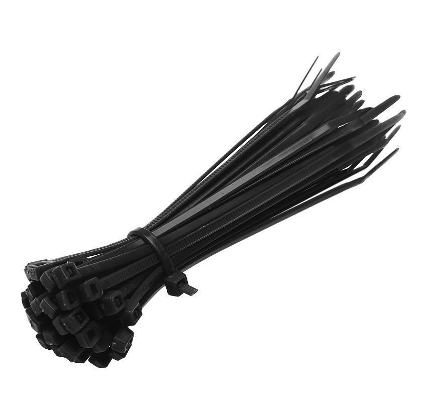 90429549 Хомут кабельный нейлон 100x2.5 мм черная 100 шт. STLM-0223229 DUWI
