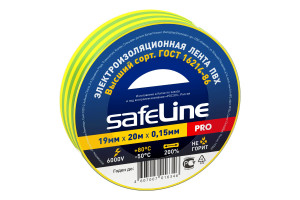 15525314 Изолента 19/20 желто-зеленый 12123 Safeline