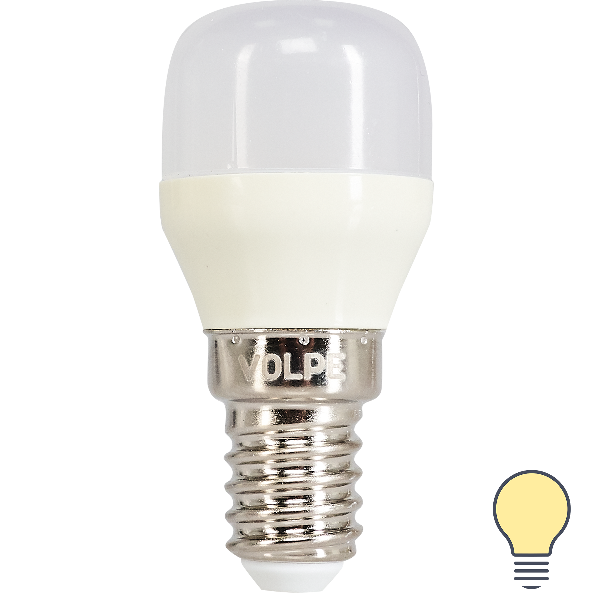 82263087 Лампа светодиодная для холодильника E14 220-240 В 3 Вт 250 Лм, тёплый белый свет STLM-0023523 VOLPE