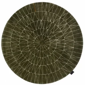 ASPLUND Круглый коврик ручной работы с геометрическими мотивами