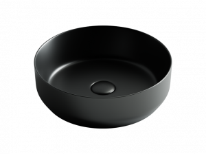 CN6022MB Умывальник чаша накладная круглая (цвет Чёрный Матовый) 390*390*120мм Ceramica Nova ELEMENT