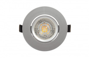 90326234 Светильник точечный встраиваемый DK3020-CM DK3020CC под отверстие 75 мм 3.4 м² цвет серый STLM-0185573 DENKIRS