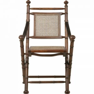 Стул складной деревянный с плетеным сиденьем и спинкой Colonial KARE COLONIAL 323199 Коричневый