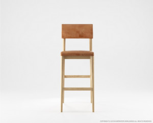 508_1122 Барный стул с кожей Karpenter