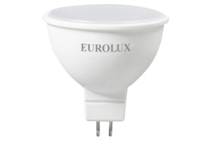 16278738 Светодиодная лампа LL-E-MR16-7W-230-2,7K-GU5.3, рефлектор, 7Вт, теплый белый, GU5.3/ 76/2/23 Eurolux