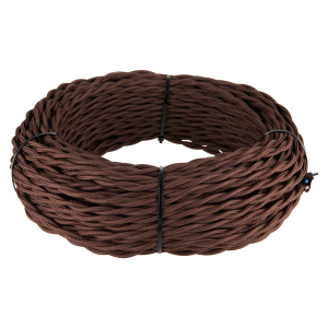 90845252 Ретро кабель витой 3х1.5 20 м цвет коричневый STLM-0410522 WERKEL