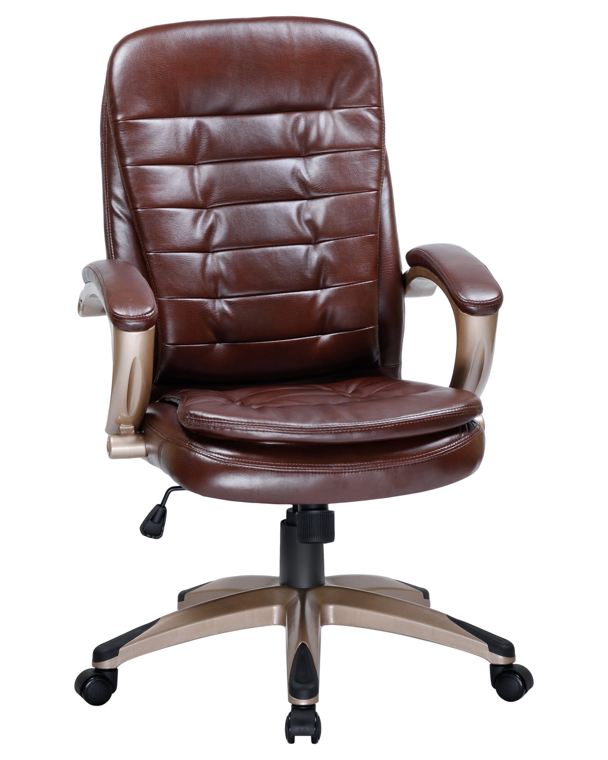 92707836 Офисное кресло Donald искусственная кожа цвет коричневый STLM-0536317 DOBRIN