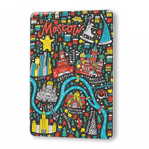 518289 Магнит "Веселая карта Москвы", черный Ярко Ярко