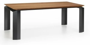 Ronda Design Раздвижной прямоугольный стол из металла и дерева