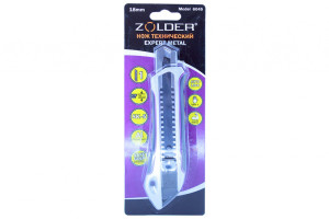 16473922 Технический нож Expert Metal с усиленным сегментированным лезвием, 18 мм 6045 ZOLDER