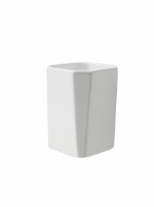 DV10AP(BI) Stil Haus Diva, наcтольный керамический стакан, белая керамика