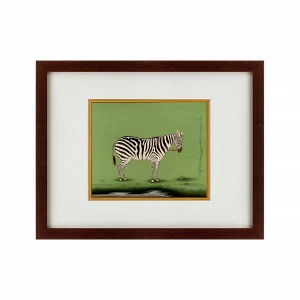 Картина в раме 60х47 см The zebra КАРТИНЫ В КВАРТИРУ  135664 Зеленый