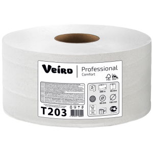 Т203 Veiro Туалетная бумага в рулонах Veiro Professional Comfort Т203 Q2 12 рулонов по 200 м
